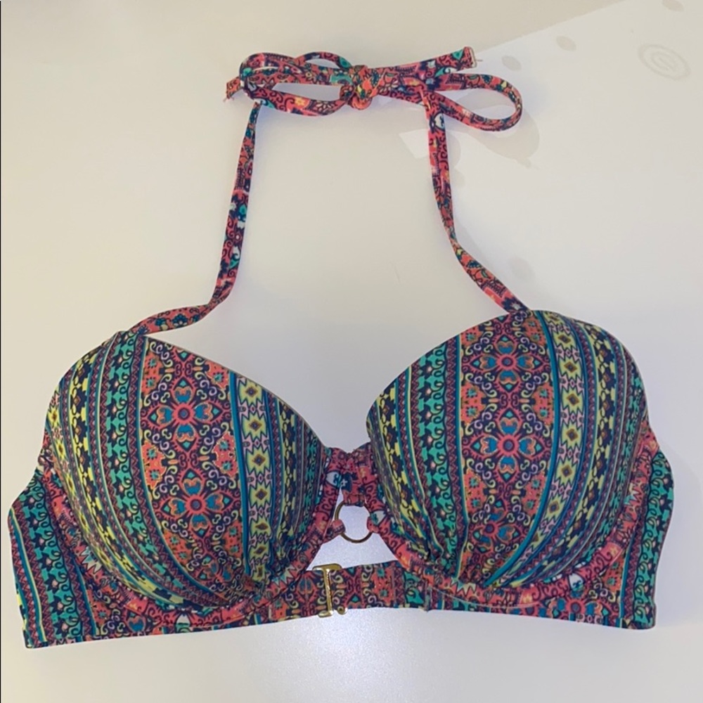 multicolored bathing suit